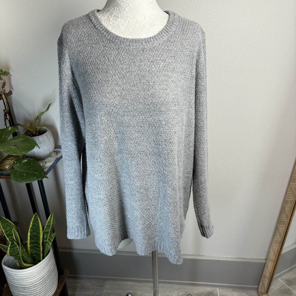 Pink Clover Women 1XL Gray Sweater Minimalist Casual Soft Knit